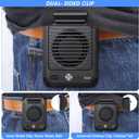 2 x Deller Portable Fan Rechargeable Personal Fan with 10000mAh Waist Clip On, 24H Runtime 3-Speed Hands-Free Shirt Fans, 6500RPM Wearable Neck Fans for Outdoor, Camping, Hiking, Travel (Black-01)