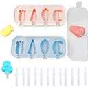 2 Pack Cute Pineapple Popsicle Mold Popsicle Maker Ice Cream Molds DIY Frozen Ice Pop Molds Kitchen Accessories Easy Release Breastmilk Reusable BPA Free for Summer Homemade Cakesicles (Set of 3)