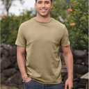 Angbater Men's Crewneck T-Shirt Fashion Short Sleeve Geometric Texture Tees Casual Summer Basic Tops