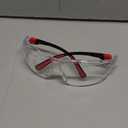 NoCry Clear Safety Glasses for Men and Women with Anti-Fog and Scratch Resistant Wrap Around Lenses, Adjustable Temples and Nose Pads  ANSI Z87 Certified Protective Eyewear with 100% UV Shielding (Black & Red)