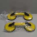 Glass Suction Cups Heavy Duty Aluminum Vacuum Plate Handle Floor Holder Hooks to Lift Large Glass/Tile Suction Cup Lifter/Moving Glasses/Pad for Lifting/Dent Puller (Pack of 2) (Yellow)