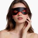 Red Light Therapy for Eyes, 630nm & 850nm Infrared Eye Pods for Eye Bags, Dark Circles, and Wrinkles, Red Light Therapy Glasses with Light-Blocking Eye Mask to Reduce Puffiness and Fine Lines – Black