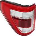LABLT Tail Light Assembly Repalcement for 2021 2022 2023 F150 Driver Left Side Rear w/Blind Spot White Frame Taillights ML34-13B505-CA