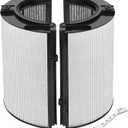 360 Combi Glass True H13 HEPA + Carbon Filter for Dyson HP1 PC1 PC2 TP10 HP10 HP09 TP09 HP07 TP07 TP06 HP06 PH04 PH03 PH02 PH01 DP04 HP4B PH3A TP7A TP7C TP4A TP4B PH2 HP2, 2-in-1 Replacement Filter