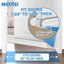 MAXTID Under Door Draft Stopper White 32Inch, Weather Stripping Door Seal, Door Sweep for Exterior & Interior Doors Door Bottom Seal Dust and Noise Insulation Large Door Draft Guard of Doors