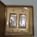 Solid Bamboo Double Toggle Light Switch Cover Plate Decorative Wall Plate for Modern Homes