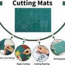 Self Healing 18"X12" Cutting Mat, A3 Sewing Mat Rotary Double Sided Thickened Mats for Crafts, for Sewing Crafts Hobby Fabric Precision Scrapbooking Project,Green 2 Pcs (No)