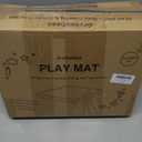 Grobeybees Baby Play Mat Gray - Waterproof & Machine Washable Playpen Mat 50x50, Non-Slip Crawling Mat with Safety Certified Soft Foam for Tummy Time, Fits Most Playpens