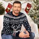 Ugly Christmas Sweaters for Women Men Kids 2024 Family Matching Christmas Sweater Funny Xmas Holiday Knit Pullover (Black)