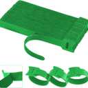 60 PCS Garland Ties Plant Cable Straps for Support Plant Growth, Adjustable Indoor/Outdoor Decorative Nylon Reusable Hook and Loop Design(Green,6 inch)