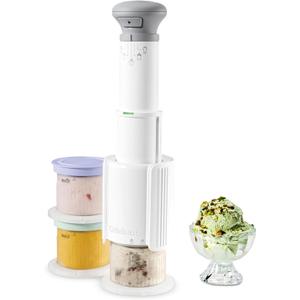 Cuisinart Ice Cream Maker  Cuisinart FastFreeze 5-in-1 Ice Cream, Milkshakes, Slushies, Sorbets and Mix-Ins, Freeze Wand, Two 0.5-Pint Mixing Cups with Lids, Easy to Clean, ICE-FD10