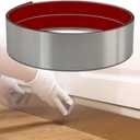 Lunghaa Metal Kick Plate, Self-Adhesive Kickplate, Baseboard Molding Trim, Anti-Scratch Base Cover for Wall, Door, Kitchen Cupboard Protection (9.8FT x 3.9IN, Brushed Silver)