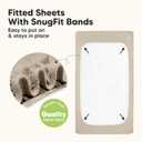 KeaBabies 2-Pack Waterproof Baby Crib Sheets for Boys, Girls - 52x28 Viscose Derived from Bamboo Toddler Bed Sheet Neutral, Fitted Crib Mattress Protector Cover for Baby Bedding, Soft & Gentle(Ecru)