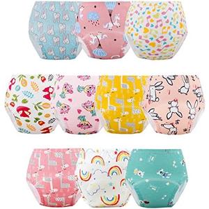 Potty Training Pants for Boys Girls, Learning Designs Training Underwear Pants (10 Packs, 4-6T, Orange), L