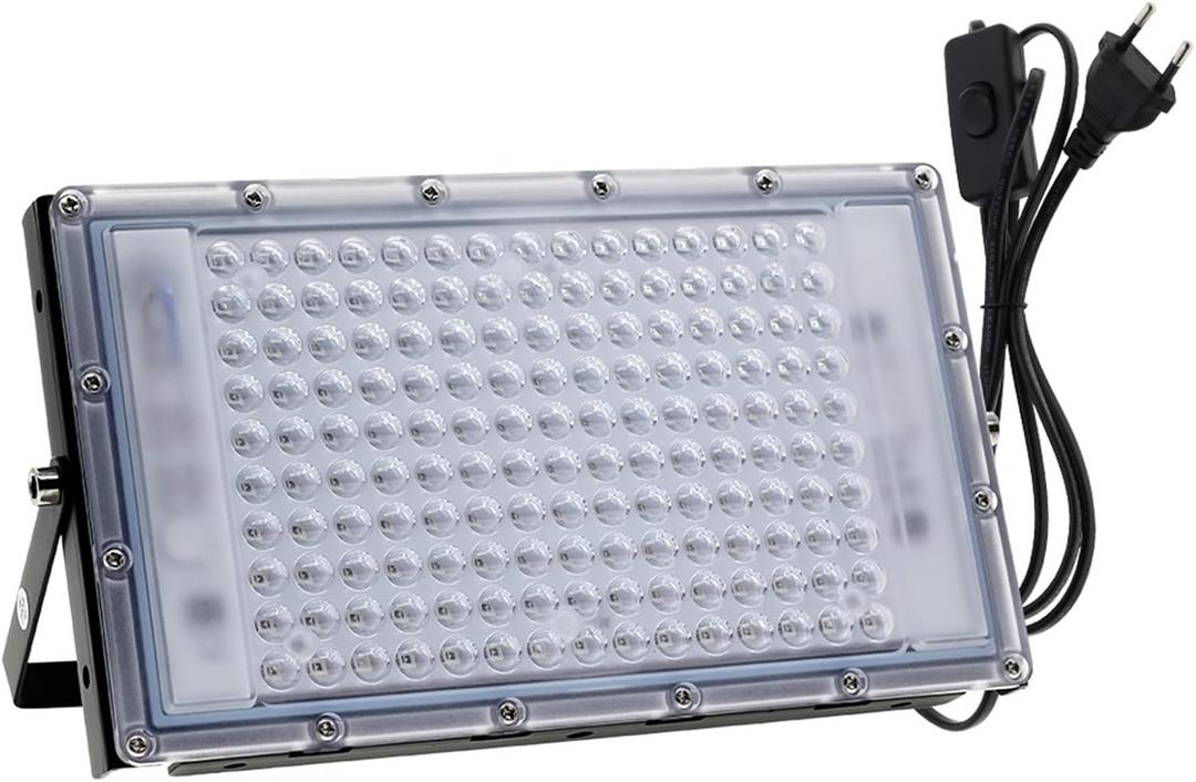 50W 100W 150W UV Flood Light AC220V 395nm 400nm Ultraviolet Fluorescent Stage Lamp with EU Plug for Bar Dance Party Blacklight (Color : 150W PRO EU Plug) (150W PRO EU Plug)
