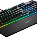 SteelSeries 64795 High Water Resistant Gaming Keyboard, Silent Switch, English Layout 104 Keys, APEX 3