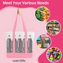 10Pcs Canvas Tote Bag Bulk with Outer Pocket, 12oz Cotton Blank Canvas Tote Bags 19 x 14.6Inch, 13 x 11Inch Reusable Grocery Bags Shopping Cloth Bags for Women, Mother's Day (5 Set Large & Medium)