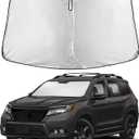 EcoNour Windshield Sunshade Compatible for Honda Passport 2019-2024 2025 2026, Sun Visor for Front Windshield & Window Sun Shade Cover, UV Heat Blocker & Protector, Car Accessories