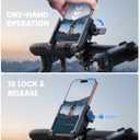 Lamicall Motorcycle Bike Phone Mount - [No Block Camera] [1s Lock] Bike Cell Phone Holder Clamp, Bicycle Scooter Handlebar Clip, Gifts for iPhone 17 16 15 14 Pro Max, Galaxy S25 Ultra, 4.7-7" Phones