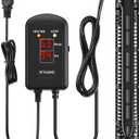 HiTauing Aquarium Heater, 500W Fish Tank Heater with LED Digital Display & 5 Safety Protection, Submersible Aquarium Heater with 2 Suction Cup and 8.2Ft Cord for 75-120 Gallon Fish Tank.