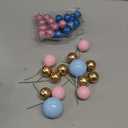 ASTARON 50 Pcs Ball Cake Topper Sticks Mini Balloons for Cake Decorating Supplies Foam Balls Cake decorations for Baby Shower Cake Birthday Cake Toppers Decorations (Pink Blue Series)