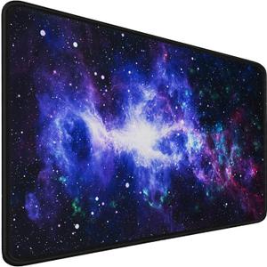 Large Mouse Pad, 31.5x15.7 inch Large Gaming Extended Computer Keyboard Mouse Mat, Water Resist Non-Slip Mousepad Rubber Base Long XXL Desk Mouse Pad for Work & Gaming, Office & Home (Star Blue)