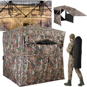 Hunting Blind 270° See Through, 2-3 Person Deer Blind, Pop Up Ground Blind