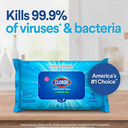 Clorox Disinfecting Wipes, Bleach Free, Household Essentials, Fresh Scent, Moisture Seal Lid, 75 Cleaning Wipes, Pack of 2 (New Packaging)