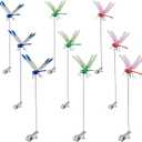 3D Fake Dragonfly Clip Dragon Fly Garden Decoration for Hats and Garden - Creative Bird Scare Devices to Keep Bugs Away, Indoor and Outdoor Dragon Fly Clips for Bug (9pcs)