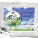 ZEN CHI Organic Queen Size Buckwheat Pillow for Sleeping (20X30)- Natural Cooling Technology, All Cotton Cover w Organic Buckwheat Hulls Comfortable Sleep, Naturally Adjusts to Head