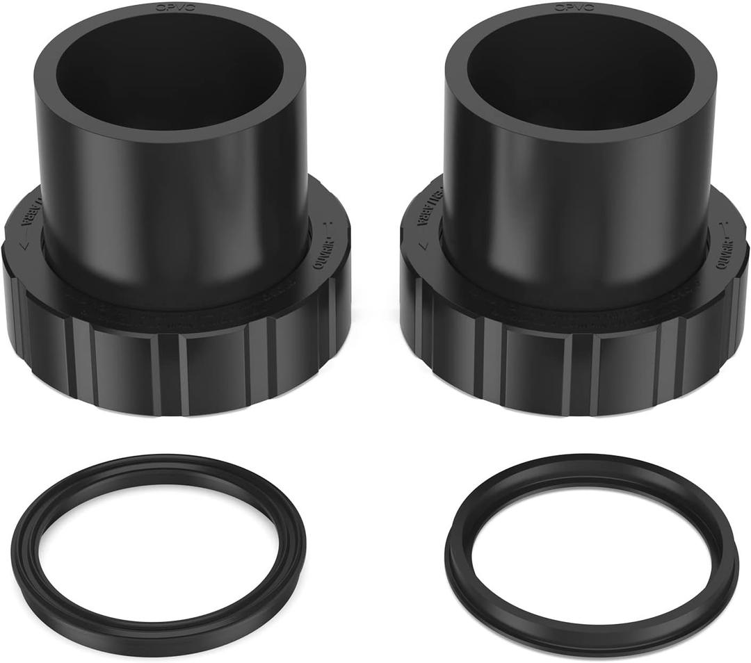 SPX3200UNKIT Pump Union Connection Kit Compatible with Hayward Tristar, Northstar, EcoStar Pumps, SwimClear Cartridge Filter & Universal H-Series Low Nox Heater (2 Pack)