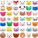 Sumind 42 Pcs Mini Plush Animals Toys Set, Cute Small Stuffed Animal Plush Keychain Decorations for Easter Themed Party Favors, Carnival Prizes, Rewards, Goodie Bags Filler(Lovely Style)