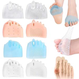 Bunion Corrector for Women Nighttime, Silicone Toe Separators, Breathable and Soft, Prevent Friction, Relieve Pressure Manicure(4 sets) (A)