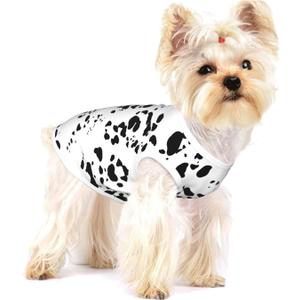 Dalmatian Print Dog T-Shirt Cotton Dog Clothes Costume Puppy Tank Top Pet Vest Shirts for Small to Medium Dogs & Cats