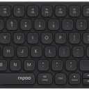 Rapoo 9050S Multi-Device Keyboard and Mouse Combo, 2.4GHz/Bluetooth 5.0/4.0 Wireless Keyboard & Mouse Set for Windows/Mac/Linux/Chrome, Support 4 Devices, Rechargeable, Silent Click, Black