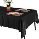 Fixwal 16 Pack Black Plastic Tablecloth Disposable Table Cloth 54" x 108" Plastic Table Cover Premium Rectangle Tablecloths for Baby Shower Engagement Halloween Wedding