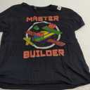 Master Builder Kids Building Blocks Birthday Bricks Boy T-Shirt, L