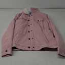 MAGCOMSEN Women's Corduroy Jacket Sherpa Fleece Lined Warm Winter Coat Button Down Casual Jacket with Pockets (Medium, Light Pink)