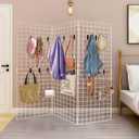Heavy Duty Gridwall Display Panels – White Grid Display Wall for Retail Stores, Trade Shows, Garage & Home Organization, Durable Load-Bearing Grid Panels, 2 inches x 25 inches x 72 inches