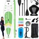 CYFIE 10'6''Inflatable Stand Up Paddle Board, Paddle Boards with Premium SUP Paddle Board Accessories, Removable Kayak Seat and Camera Mount for Yoga, Kayaking, Surf, Fishing
