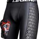 Men Baseball Sliding Underwear w/Cup Athletic Padded Compression Shorts Protector Support Football M