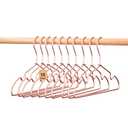 Koobay Rose Gold Metal Wire Children Baby Non Slip Toddler Infant Newborn Kids Hangers,12.6" Space Saving Baby Clothes Coat Children's Closet Durable Hangers 10 PCS
