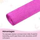 MECCANIXITY Crepe Paper Rolls 8 ft Long 20 Inch Wide, Hot Pink 2 Pack