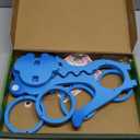 Wooden Dinosaur Piggy Bank for Boys Kids Girls Big Clear Animal Belly Coin Bank Toddler Real Money ToyDino-Blue