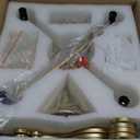 WUZUPS Crystal Candle Chandelier Pendant Flushmount Ceiling Light Modern Lighting Fixture for Bedroom Hallway Bar Kitchen Bathroom, H 14" x W 16", Gold, E12 Base