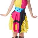 Sally Costume Women Adult Sally Dress Suspender with Wig Halloween Christmas Nnight Cosplay Outfit (Medium, Red)