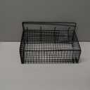 Wire Wall Basket, Wall Mounted Organizer Kitchen Organizer, Wire Storage Shelf Rack for Cabinets, Pantry, Closets, Bathroom, Kitchen, Bedroom(Black)