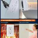 MOES GFCI Outlet 15 Amp, Self-Test GFCI Electrical Outlet with Weather & Tamper Resistant Receptacle, Screwless Wall Plate, LED Indicator, Outdoor or Indoor Use, UL Listed, Matte White,1Pack