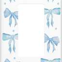 Blue Bow Single Rocker Light Switch Plates And Outlet Covers Decorative Electrical Wall Plate Receptacle Switchplate Decorate Plug Cover For Bathroom Bedroom Kitchen 4.6 x 2.8 Inch