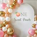 One Sweet Peach Birthday Party Decorations - Peach Themed Sign Decal for Balloons Arch Backdrop, First Birthday Decorations for Girl, Pink Boho One Year Old Wall Decor, 1st Party Supplies for Girl